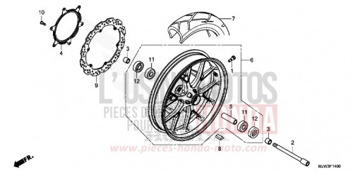 FRONT WHEEL CB500XAH de 2017